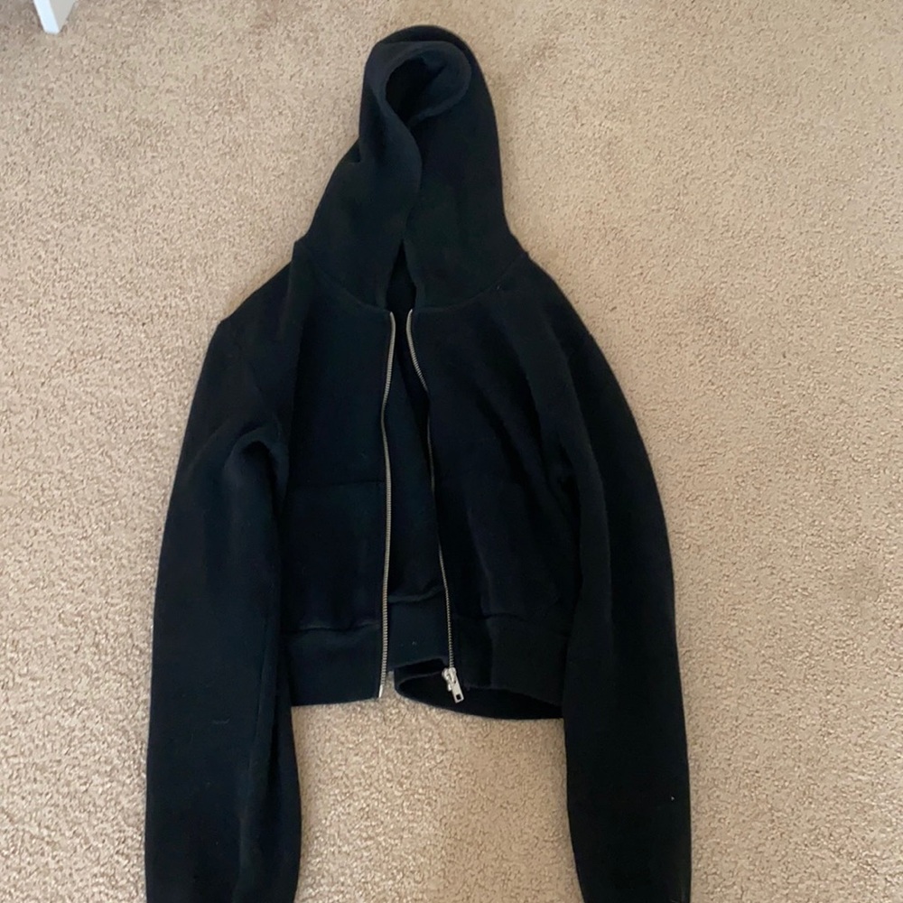 Cropped brandy zip up